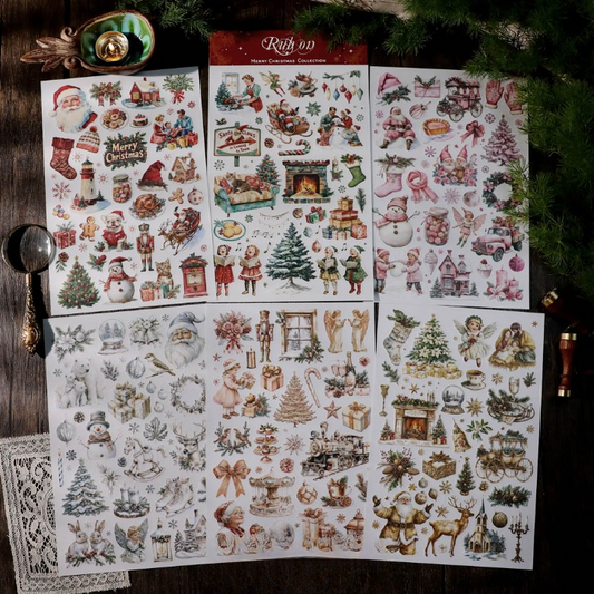 Merry Christmas Rub-on Stickers